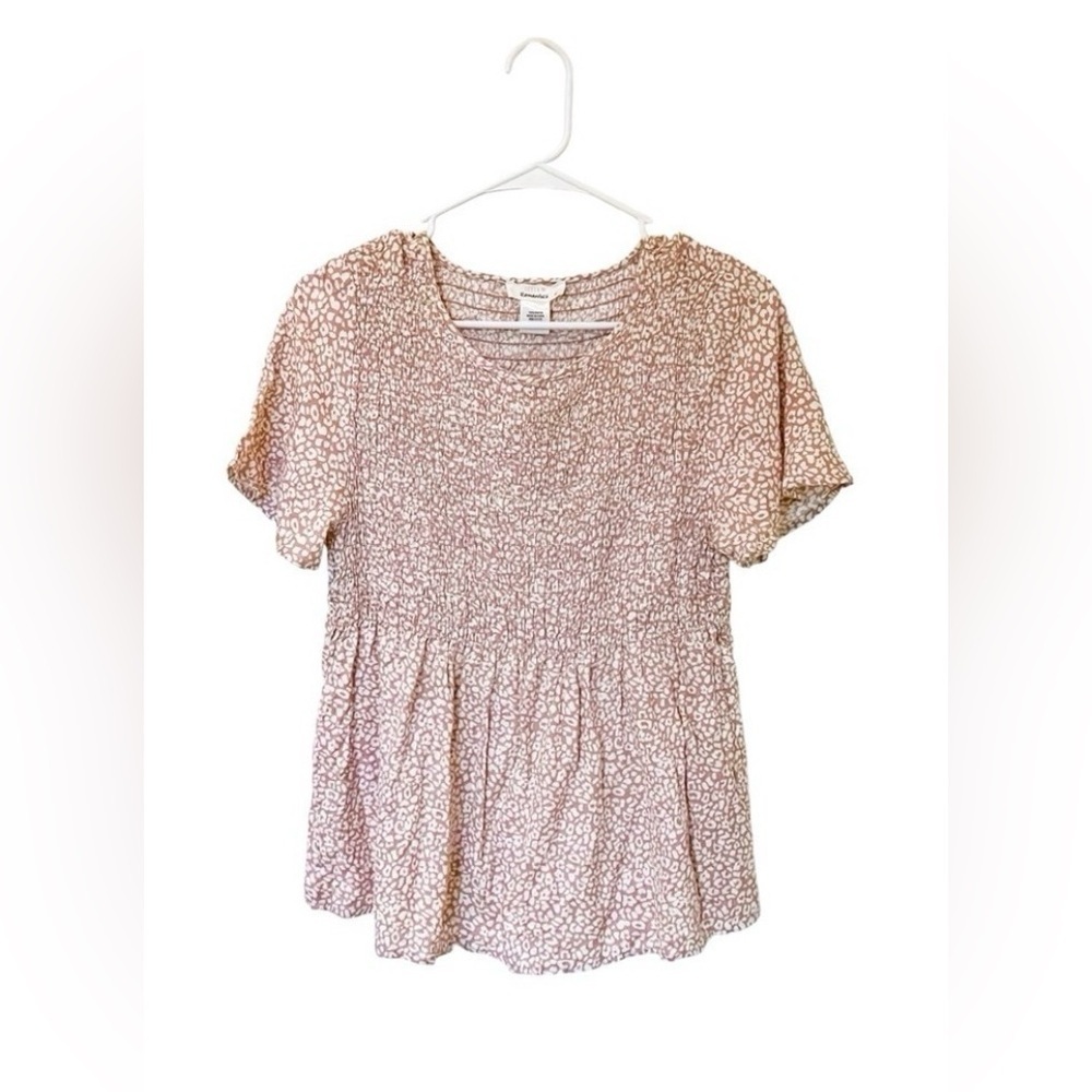 Urban Romantics Women's Pink Babydoll Top | Cottagecore Flowy Fit Boho Design - Picture 4 of 4